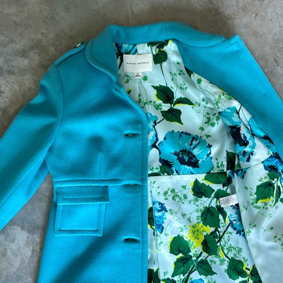 Banana Republic Spring Coat - Robin’s Egg Blue - Women’s Size S - Picture 5 of 6